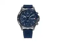 Bevilles Jewellery Tommy Hilfiger Bank Blue Silicone Men's Multi-function Watch offer
