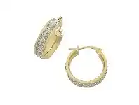 Bevilles Jewellery Yellow Pave Crystal Hoop Earrings offer