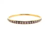 Bevilles Jewellery Yellow Stainless Steel Crystal Channel Bangle offer