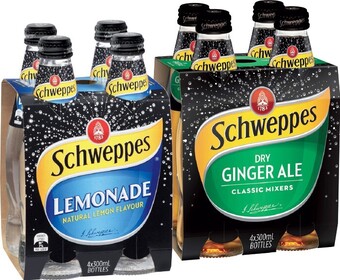 IGA Schweppes mixers 4x300ml selected varieties offer