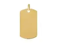 Bevilles Jewellery 9ct Yellow Gold Silver Infused Dog Tag offer