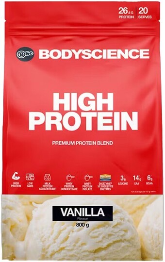 healthylife Bsc body science high protein vanilla 800g offer