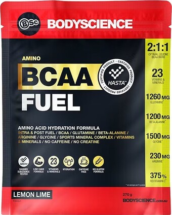 healthylife Bsc body science essential amino bcaa fuel lemon lime 270g offer