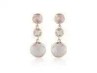 Bevilles Jewellery Georgini Diantha Rose Quartz Drop Earrings offer
