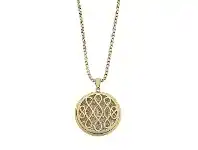 Bevilles Jewellery Yellow Stainless Steel Crystal Infinity Necklace 65cm offer