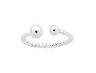 Sterling Silver Open Ball Stackable Ring - M