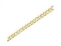 Bevilles Jewellery 9ct Yellow Gold Silver Infused Flat Curb Bracelet 19.5cm offer