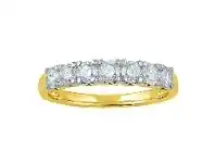 Bevilles Jewellery 18ct Yellow Gold Eternity Ring with 0.80ct of Diamonds - N offer
