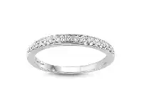 Bevilles Jewellery Love by Michelle Beville Grain Eternity Ring with 0.15ct of Diamonds in 18ct White Gold - M offer