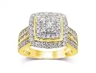 Bevilles Jewellery 9ct Yellow Gold 1.00ct Diamond Ring - Q offer