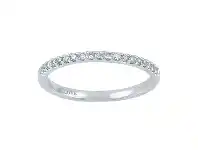 Bevilles Jewellery Facets of Love 18ct White Gold Tia Brilliant Love 0.15ct Diamond Eternity Ring - M offer
