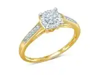 Bevilles Jewellery Martina Ring with 0.15ct of Diamonds in 9ct Yellow Gold - N offer