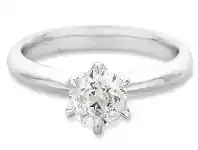 Bevilles Jewellery Facets of Love Tia Brilliant Love 18ct White Gold 0.70ct Diamond Ring - M offer