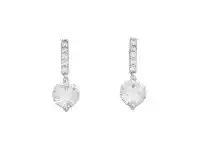 Bevilles Jewellery Sterling Silver Cubic Zirconia Drop Earrings offer
