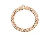 Bevilles Jewellery Stainless Steel Rose Curb Bracelet offer