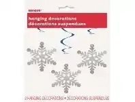 The Party People Shop Hanging Decoration - Swirls, Snowflakes 3 pk offer