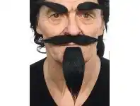 The Party People Shop Moustache, Long Goatee & Eyebrows - Black offer