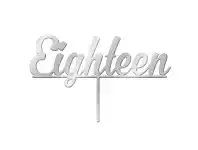 The Party People Shop Cake Topper - Mirror Acrylic, Eighteen Silver offer