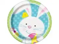 The Party People Shop Plates - Luncheon, Easter Bunny 8 pk offer