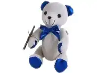 The Party People Shop Signature Bear - Metallic Royal Blue offer