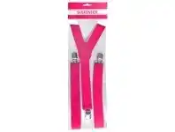 The Party People Shop Suspenders, Plain - Pink offer