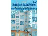 Hanging Decoration - Strings, Blue Glitz 80