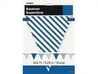 The Party People Shop Flag Bunting - Pennant Dots & Stripes, Blue offer
