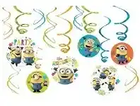 Hanging Decoration - Swirls, Despicable Me Minion Made 12 pk