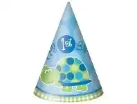 The Party People Shop Party Hats - 1st Birthday Turtle 8 pk offer