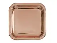 The Party People Shop Plates - Dessert, Square Metallic Rose Gold 8 pk offer