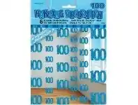 Hanging Decoration - Strings, Blue Glitz 100