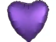 Balloon - Foil, Heart 18" Satin Royale Purple