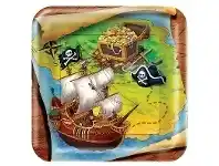 Plates - Dinner, Square Buried Treasure 8 pk