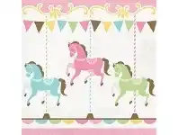 Serviettes - Luncheon, Carousel 16 pk