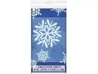 The Party People Shop Tablecloth - Snowflakes, Blue offer