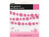 The Party People Shop Garland, Paper - Dots, Hot Pink offer
