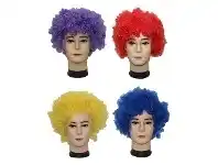 The Party People Shop Wig - Budget Clown Afro, Assorted Colours offer