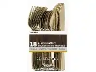 The Party People Shop Cutlery Set - Gold, Assorted 18 pk offer