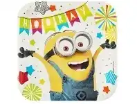 The Party People Shop Plates - Dinner, Despicable Me Minion Made 8 pk offer