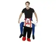 The Party People Shop Adult Costume - Piggy Back, Sinister Clown offer