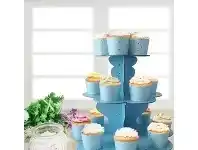 The Party People Shop Cupcake Stand - Dotty, Blue offer