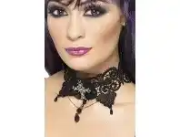 Choker - Gothic, Black Lace