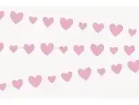 The Party People Shop Garland - Paper Hearts, Pale Pink 2.7 m offer