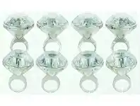 Novelty Diamond Rings 8 pk