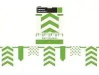 The Party People Shop Flag Bunting - Dots & Chevrons, Lime Green offer