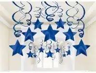 The Party People Shop Hanging Decoration - Shooting Stars 30 pk Royal Blue offer