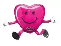 The Party People Shop Balloon - Foil Super Shape, Happy Hugs Hot Pink offer
