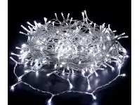 The Party People Shop String Lights - 240 LED, Clear Cable White offer