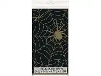 The Party People Shop Tablecloth - Spider Web, Black & Gold offer