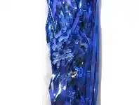 Ribbon & Pre Tied Clips - Metallic Blue 25 pk